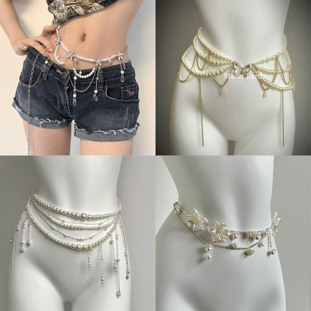 Ethnic Fashion Accessories - أزياء أنيقة لؤلؤة الخصر سلاسل الخصر