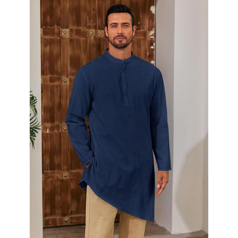 ثوب رجالي قطني بأكمام طويلة، ق - مراجعة Kurta Men Cotton وسعره