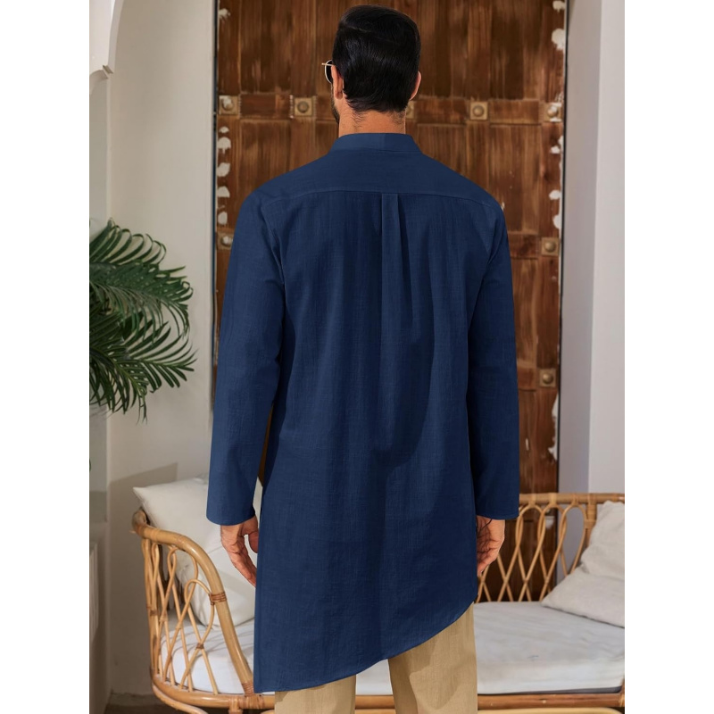 ثوب رجالي قطني بأكمام طويلة، ق - مراجعة Kurta Men Cotton وسعره