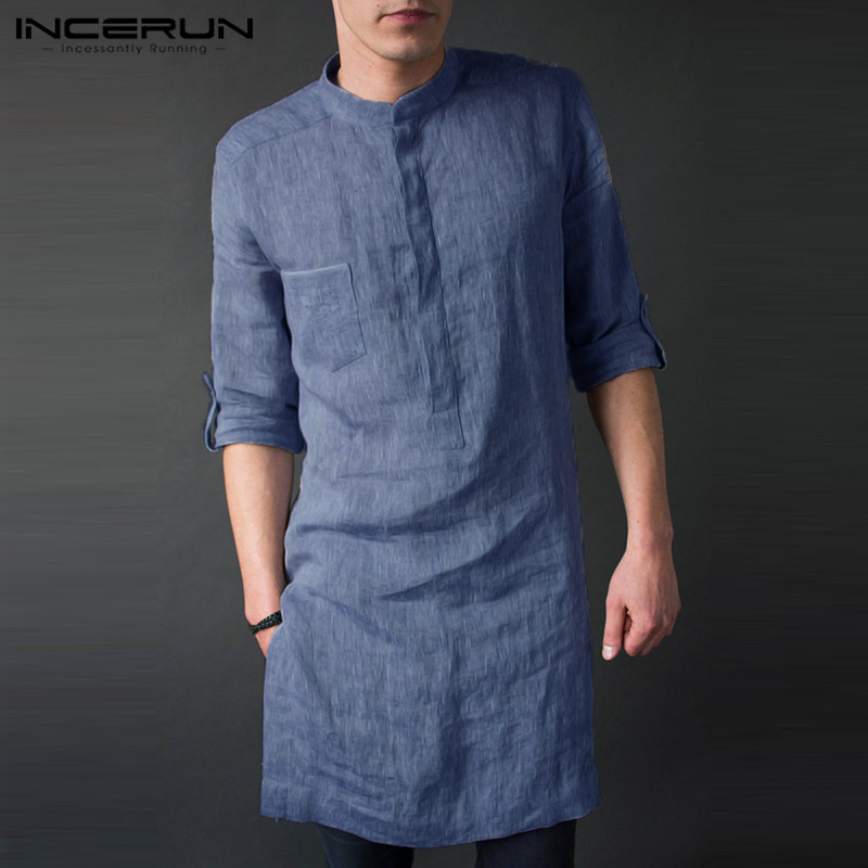 INCERUN الرجال طويلة الأكمام م - مراجعة Kurta Men Cotton وسعره