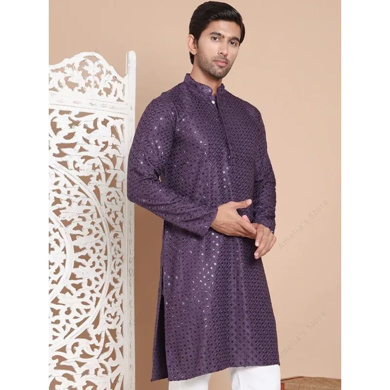 قميص طويل خفيف الوزن من القطن  - مراجعة Kurta Men Cotton وسعره