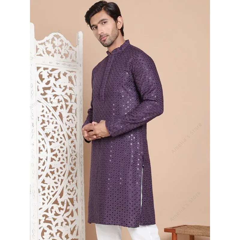 قميص طويل خفيف الوزن من القطن  - مراجعة Kurta Men Cotton وسعره