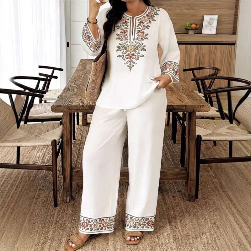 بدلة نسائية عصرية بطباعة ريترو - مراجعة Ethnic Fashion For Ladies وسعره