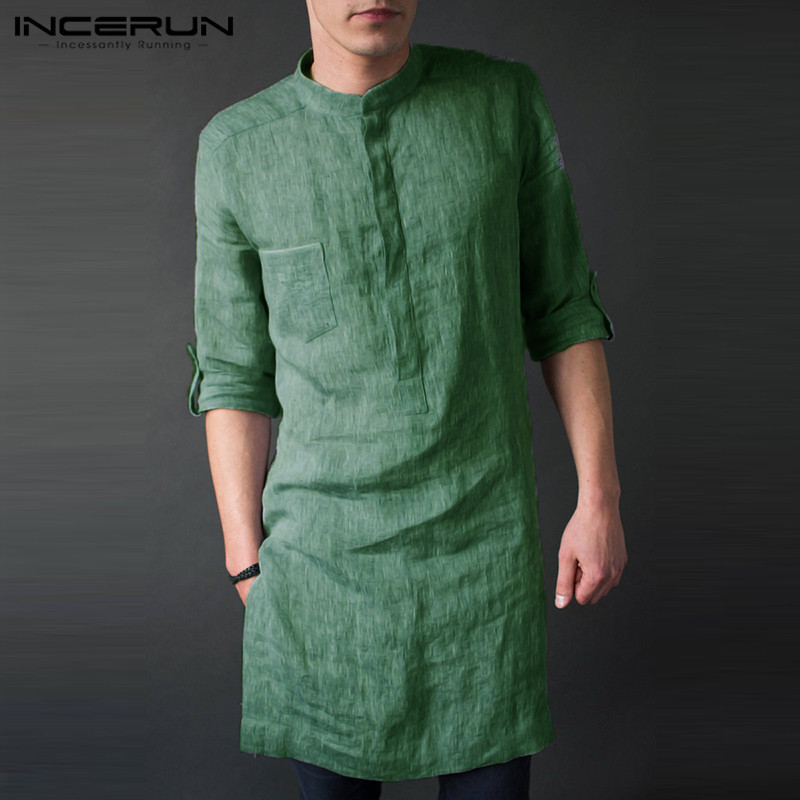 INCERUN الرجال طويلة الأكمام م - مراجعة Kurta Men Cotton وسعره