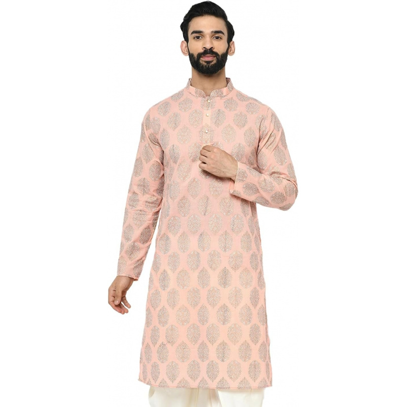 قميص كورتا للرجال - تونيك مطبو - مراجعة Kurta Men Cotton وسعره