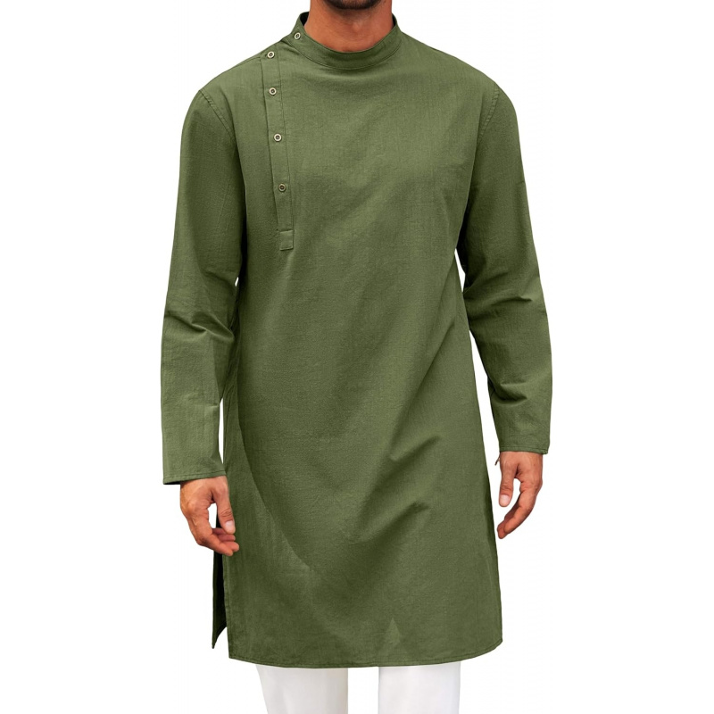 قفطان رجالي ثوب طويل الأكمام م - مراجعة Kurta Men Cotton وسعره